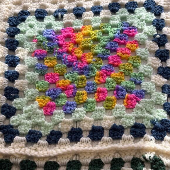 Handmade Granny Square Baby Tummy Time Blanket - Picture 11 of 11